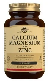Solgar Calcium Magnesium Zinc 100 tabletter