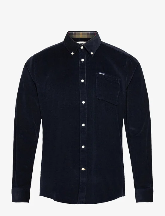 Barbour Ramsey Tailored Cord Shirt M NY91NAVY