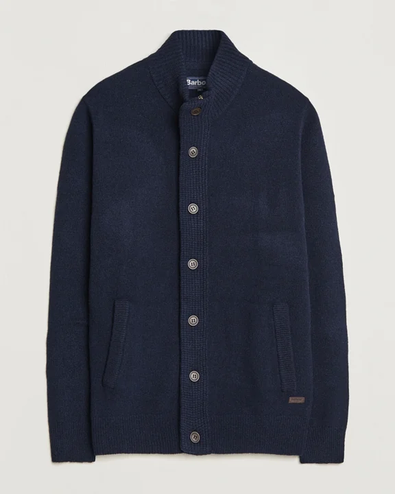 Barbour Lifestyle Essential Patch Zip Through Cardigan Navy – Blå – M