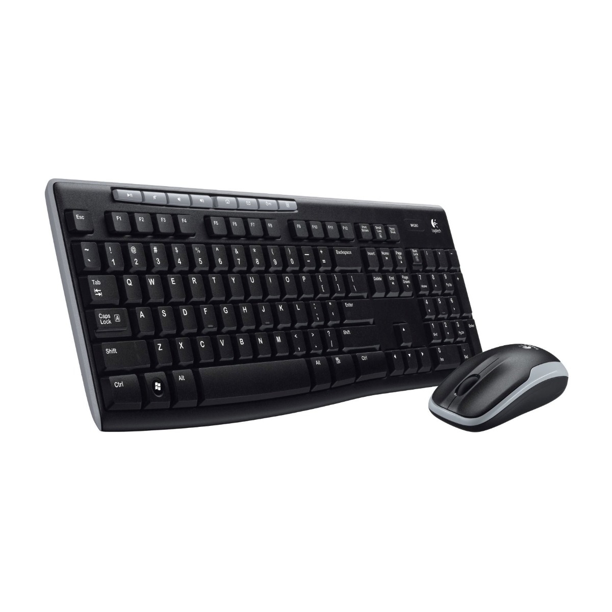 Logitech Wireless Combo MK270 - Tastatur & Mus set - Nordisk - Svart