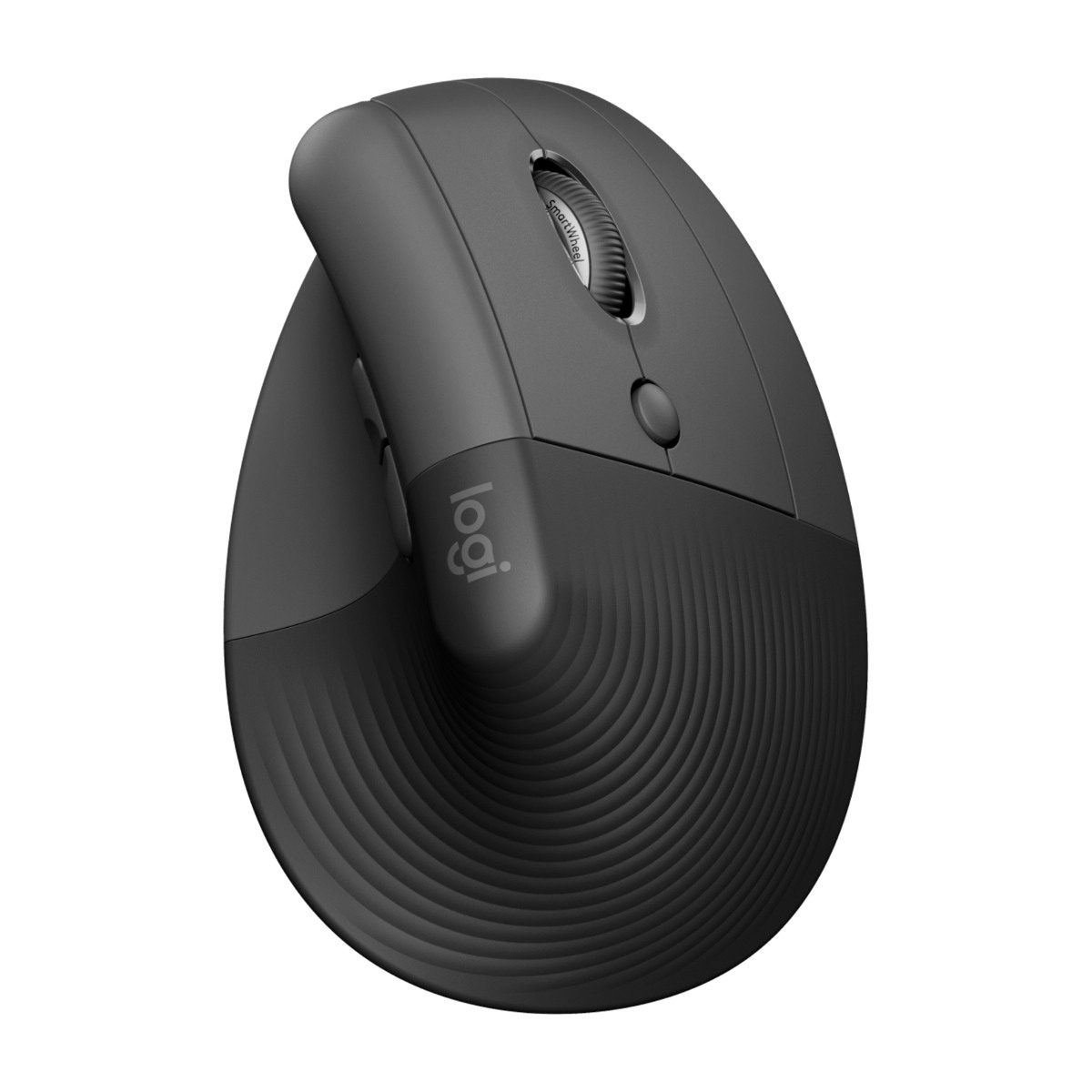 Logitech Lift for Business - Right Handed - Graphite - Ergonomisk mus - Optic - 6 knappar - Svart