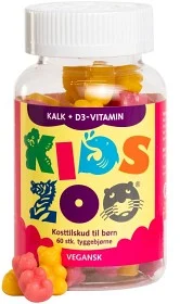 KidsZoo Kalcium+ Vitamin D 60 tuggtabletter björnar