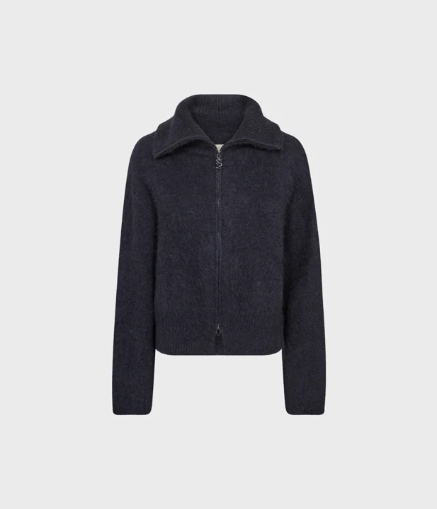 Mmhulda Knit Zip Cardigan (468 Salute Navy)