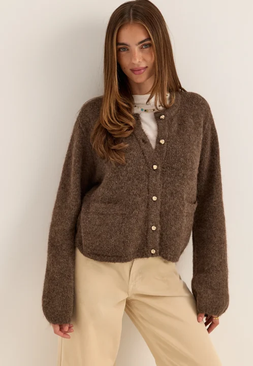 OBJSAGGIA RE L/S KNIT CARDIGAN NOOS