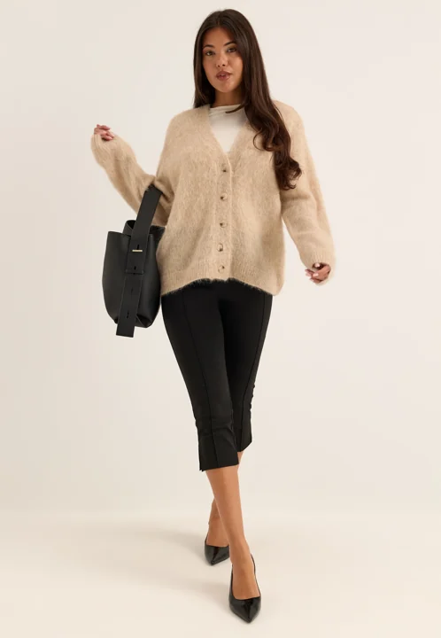 Objharry L/S Lo Knit Cardigan Noos (Birch Detail:MELANGE)