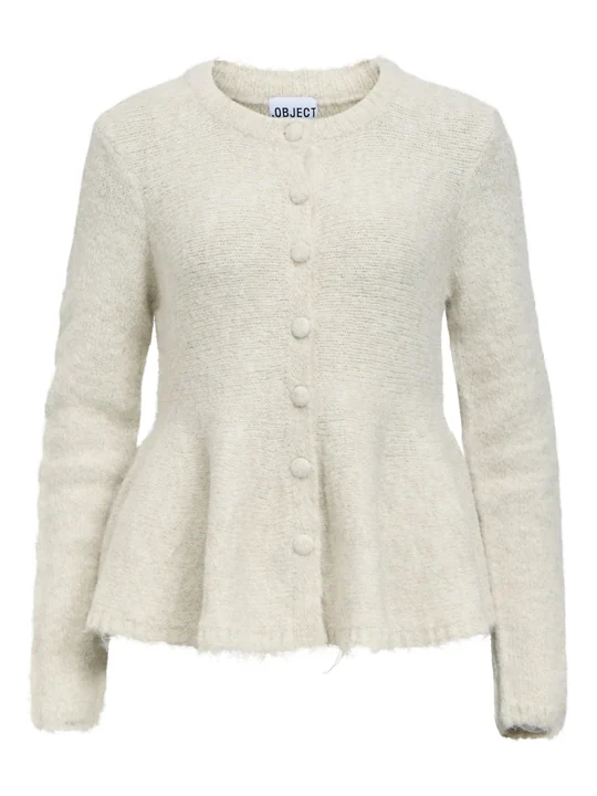 Objsaggia Re Ls Peplum Knit Cardigan