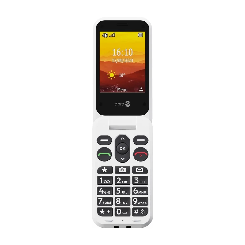 Doro Leva L31 mobiltelefon, grafit/vit