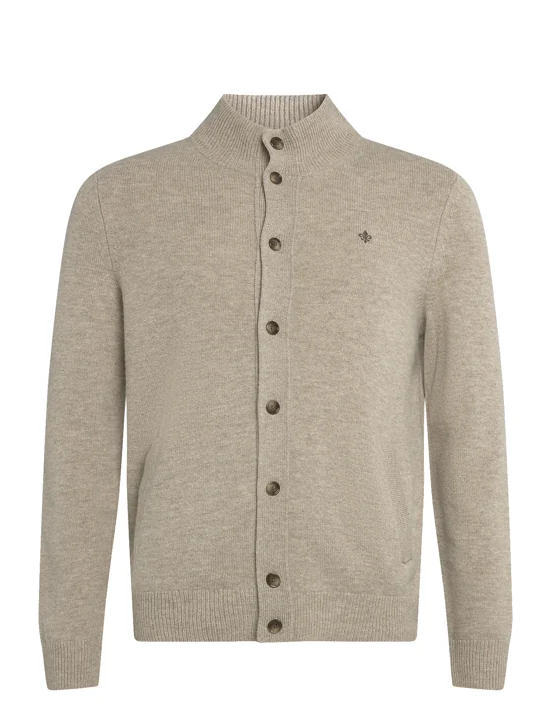 Morris Hertford Button Cardigan Khaki