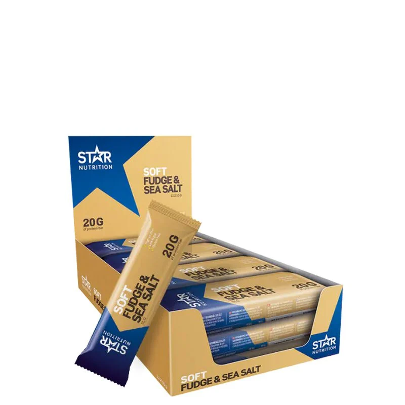 12 x Star Nutrition Protein Bar 55 g Fudge & Sea salt
