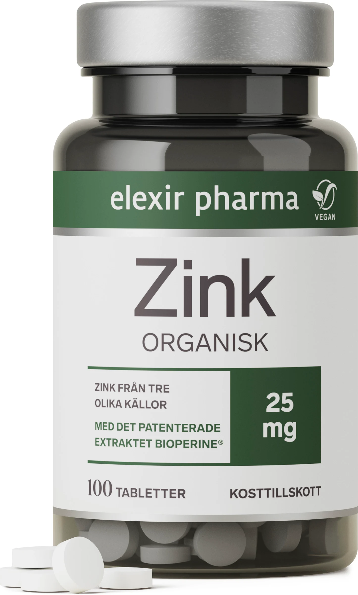 Elexir Pharma Zink 25 mg 100 tabletter