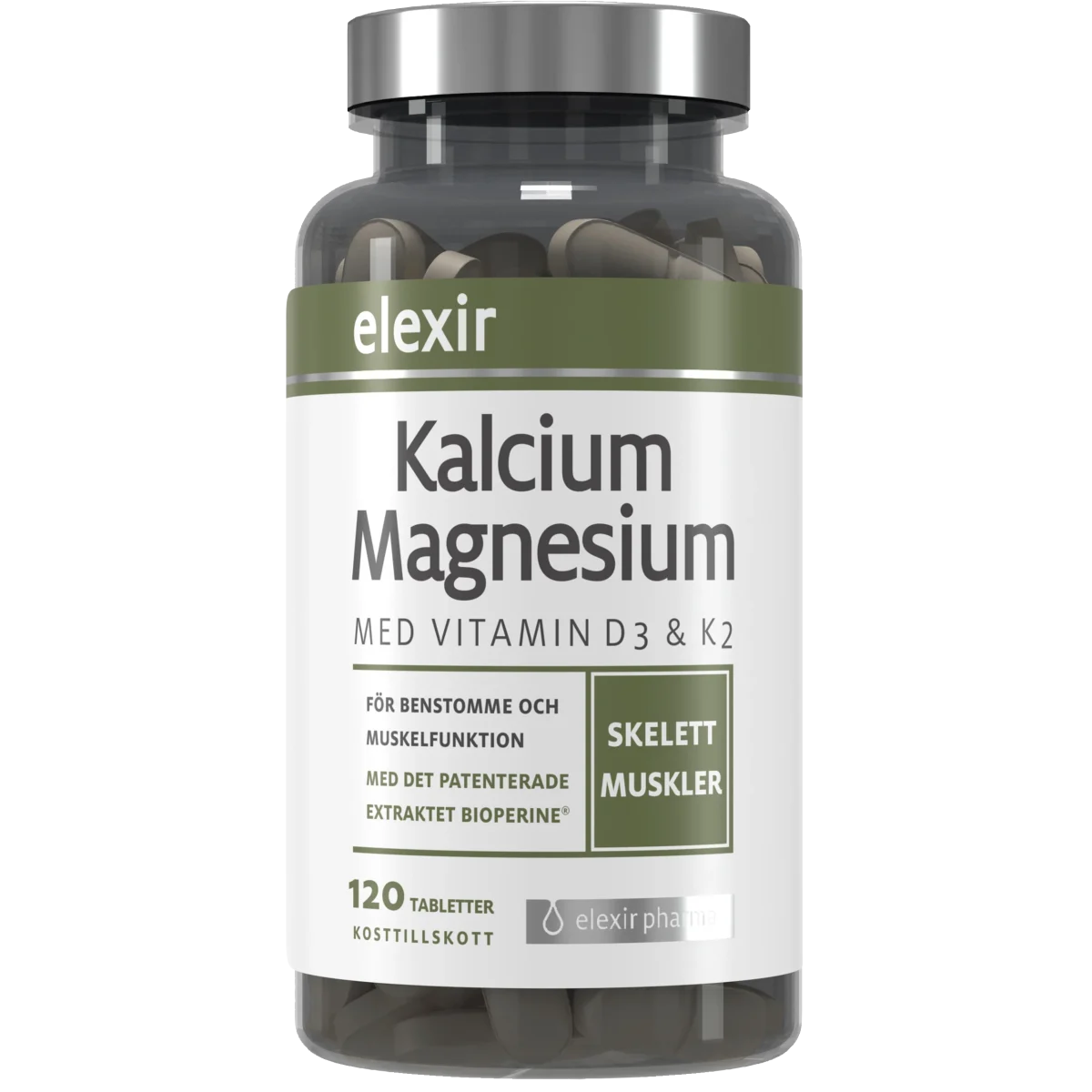 Elexir Pharma Kalcium Magnesium 120 tabletter