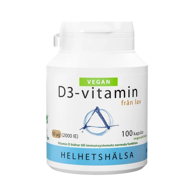 Helhetshälsa D3-vitamin 50 µg Vegan 100 kapslar