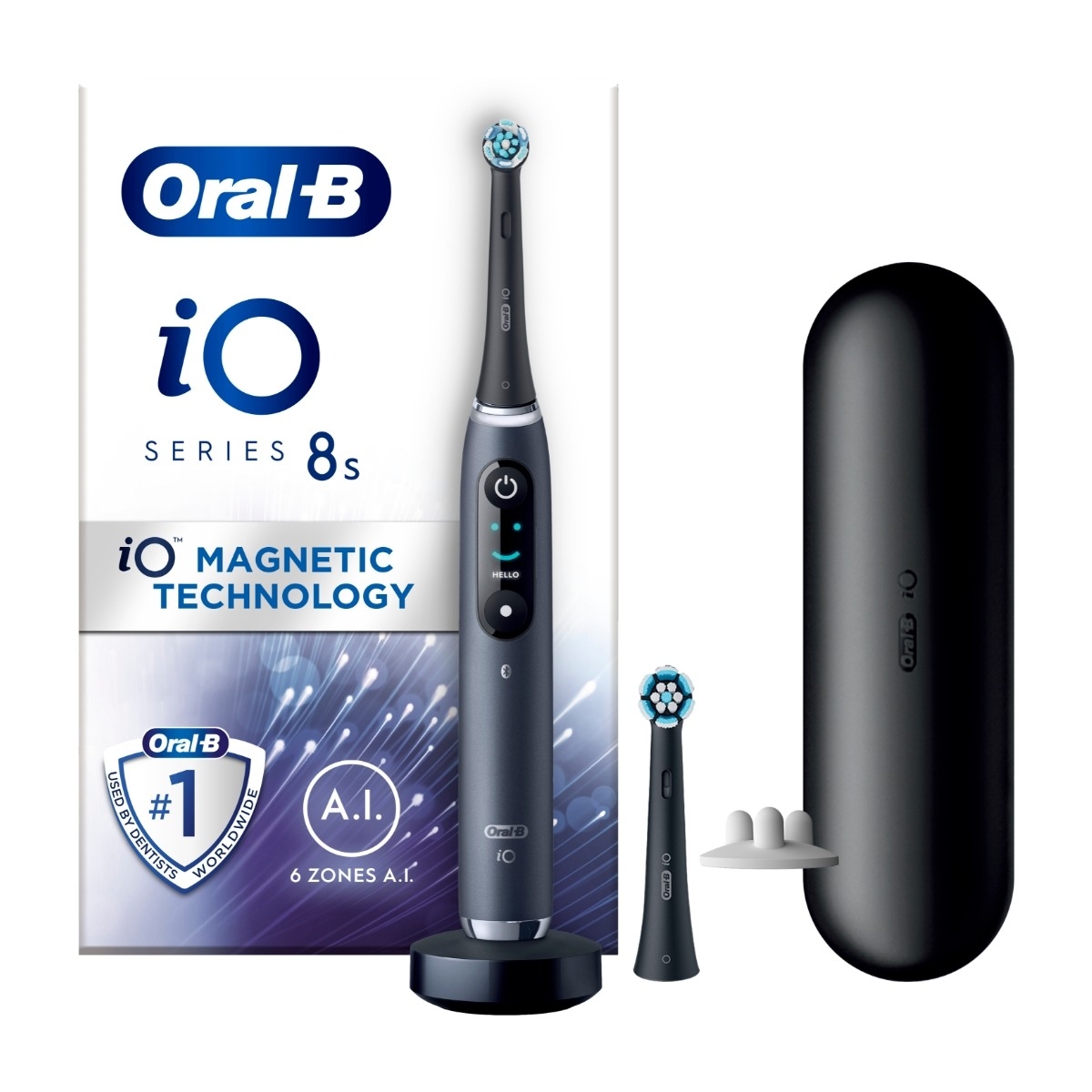 Oral-B iO Series 8S eltandborste, black onyx
