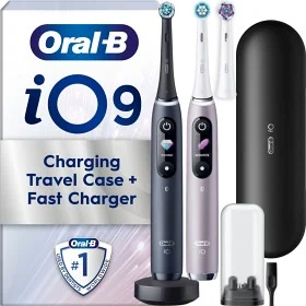 Oral-B iO 9 eltandborste Duopack, svart och rosenkvartsfärgad