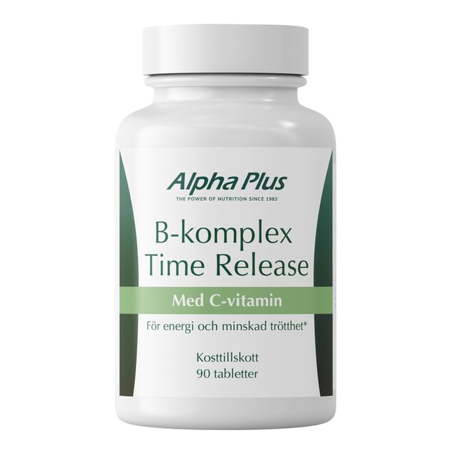 Alpha Plus B-komplex Time Release 90 tabletter