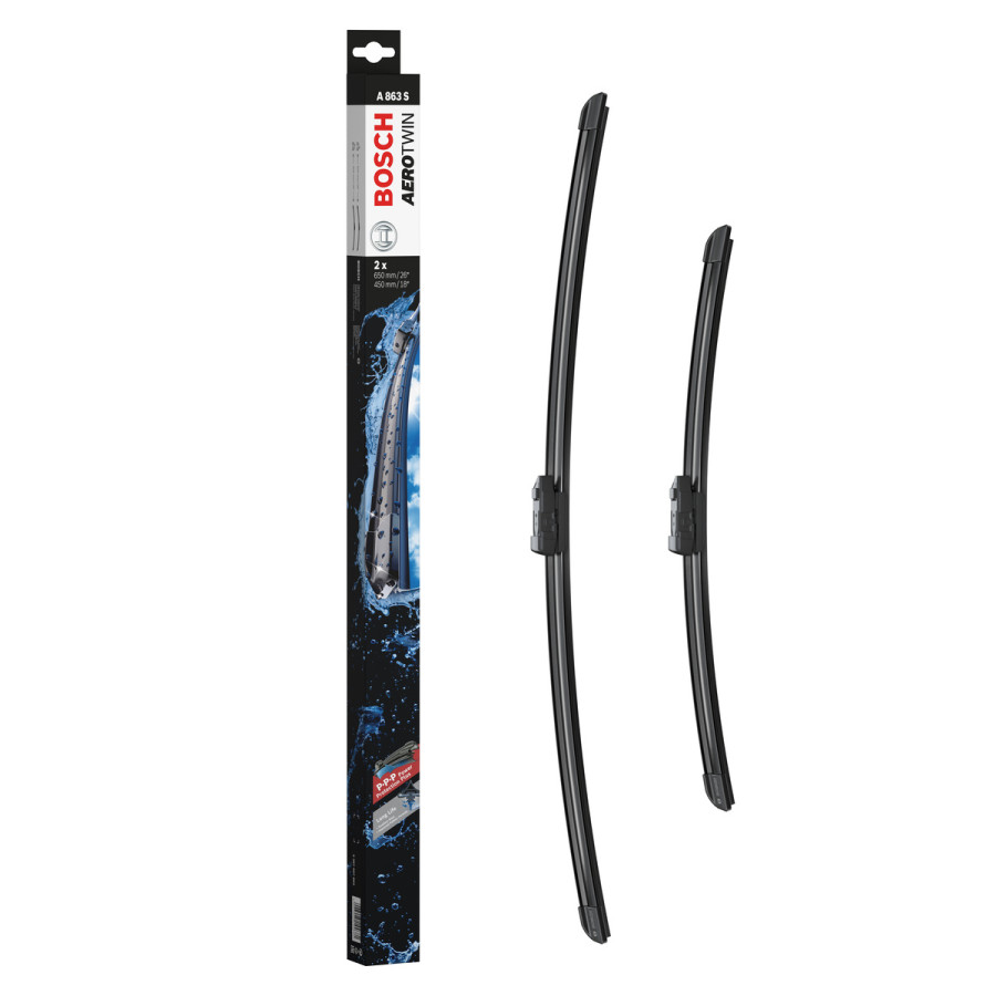 Bosch Aerotwin A863S – torkarblad fram 650/450 mm, 2-pack