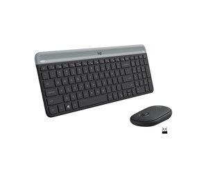 Logitech MK470 Slim Wireless Keyboard & Mouse Combo - Graphite - Tastatur & Mus set - Nordisk - Svart