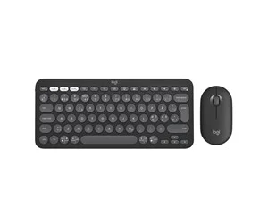 Logitech Pebble 2 Combo Wireless Keyboard/Mouse - Tonal Graphite - Tastatur & Mus set - Nordisk - Svart