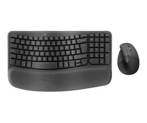 Logitech Wave Keys and Lift Combo - Tastatur & Mus set - Nordisk - Svart