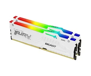Kingston FURY Beast RGB DDR5-6000 - 32GB - CL30 - Dual Channel (2 pcs) - AMD EXPO & Intel XMP - Vit med RGB