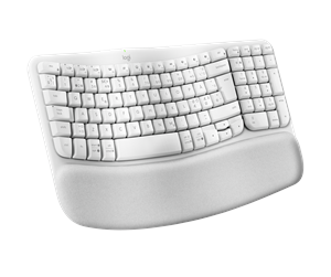 Logitech Wave Keys - Off-White - ND - Ergonomiskt tangentbord - Nordisk - Vit