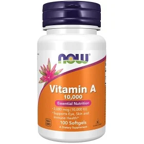 NOW A-Vitamin 10 000 IU 100 softgels