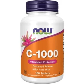 NOW Vitamin C-1000 Sustained Release 100 tabletter