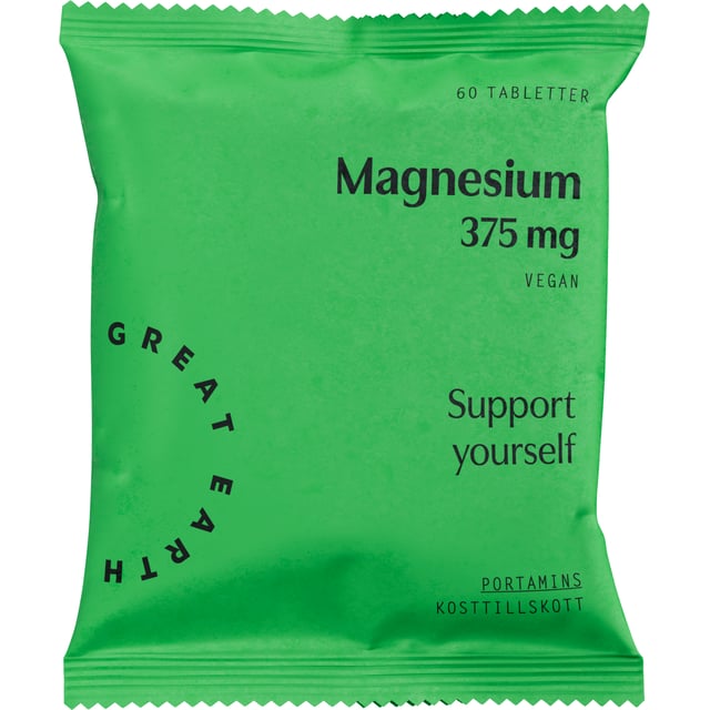 Great Earth Magnesium 375 mg Refill 60 tabletter