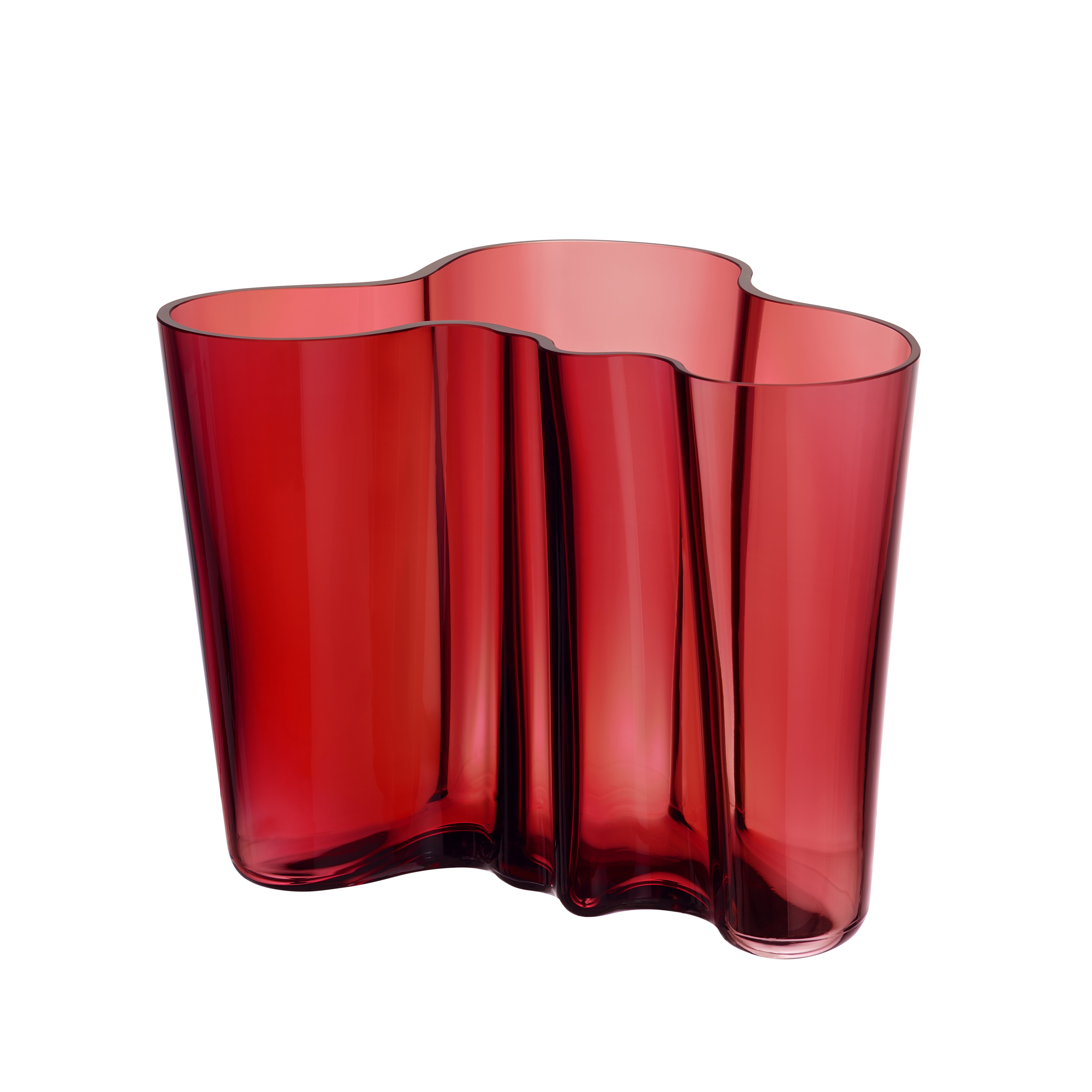Iittala Alvar Aalto vas tranbär (röd), 160 mm