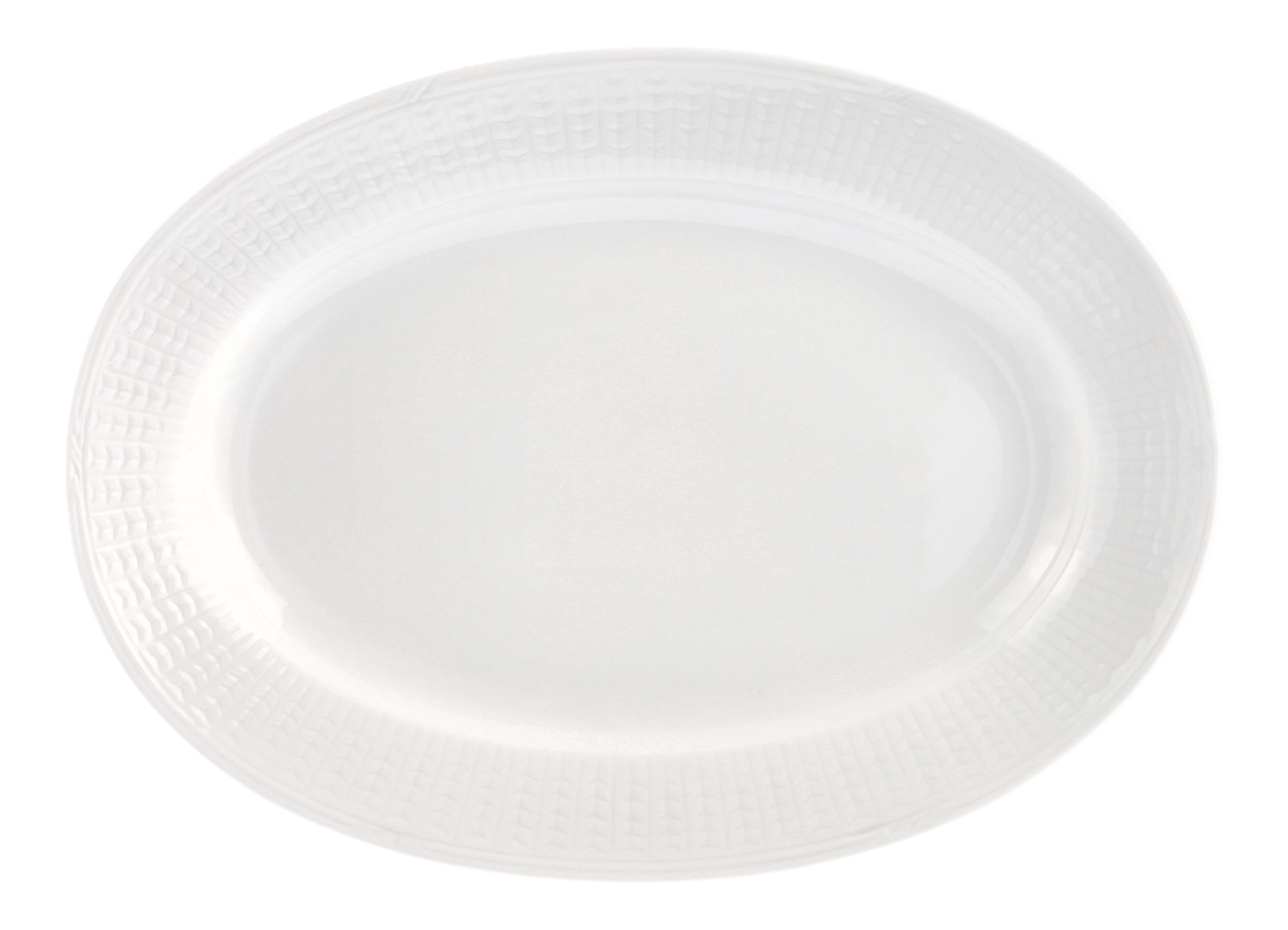 Rörstrand Swedish Grace fat oval 32 cm, snö (vit)
