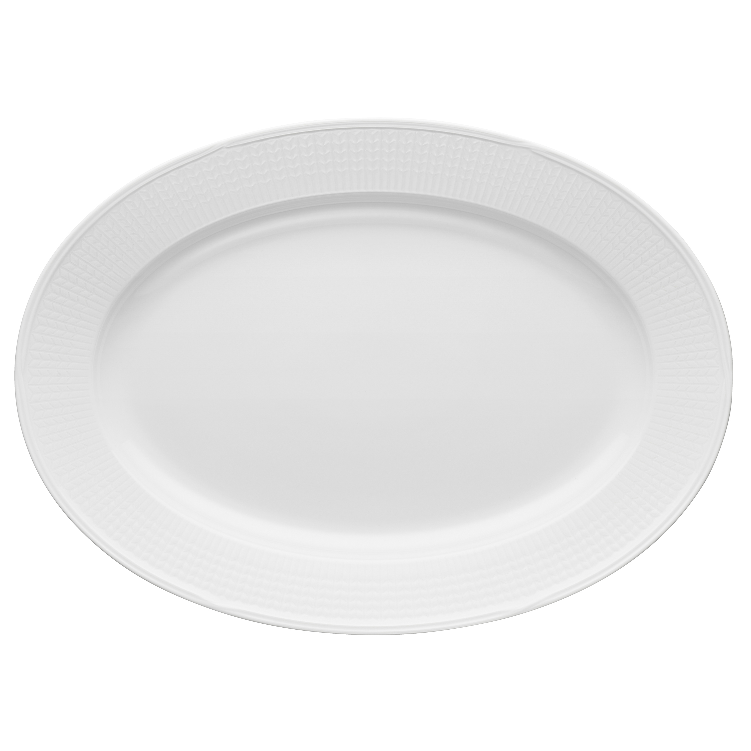 Rörstrand Swedish Grace fat oval 29x40 cm, Snö (vit)