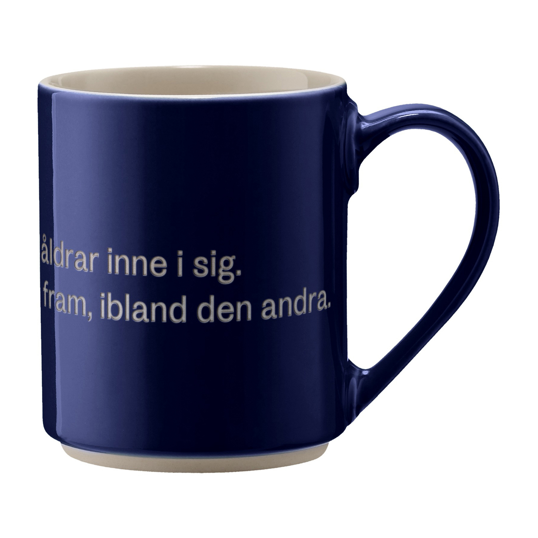 Design House Stockholm Astrid Lindgren mugg, man har ju alla åldrar, Svenskt text