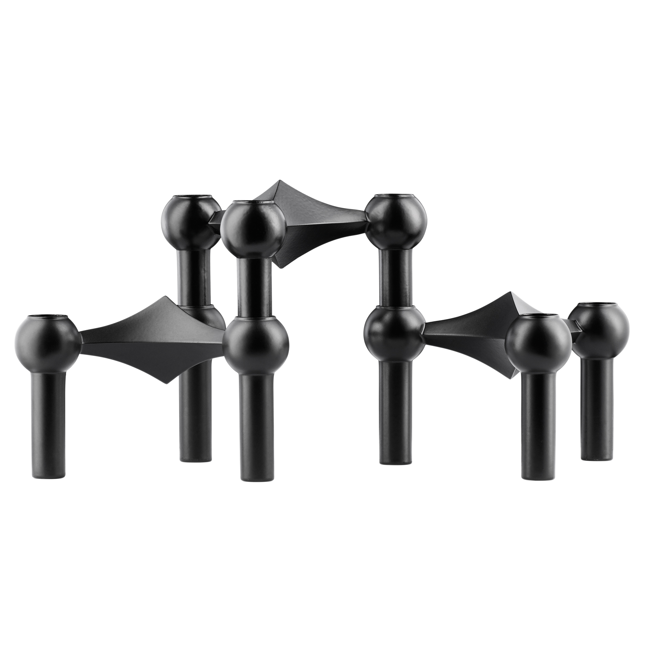 STOFF Nagel ljusstake 3-pack, svart