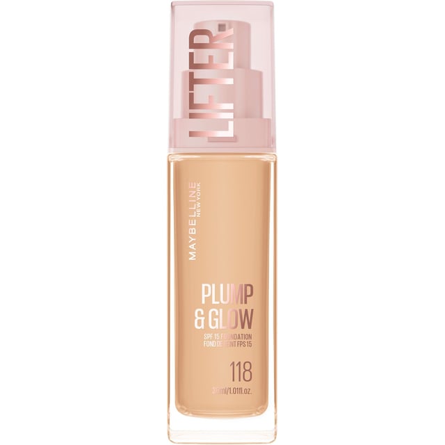 Maybelline Lifter Plump & Glow Foundation 118, 30 ml