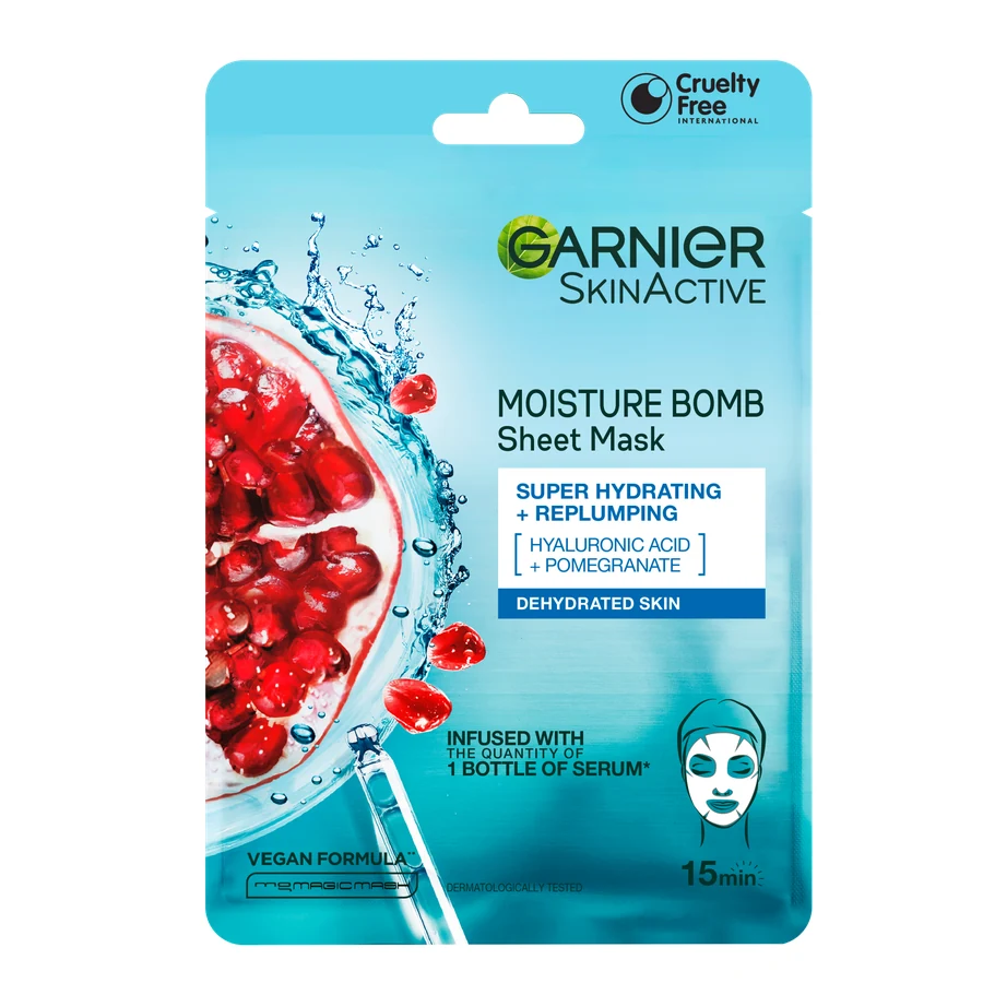 Garnier Skin Active Moisture Bomb Super-Hydrating & Energizing Sheet Mask