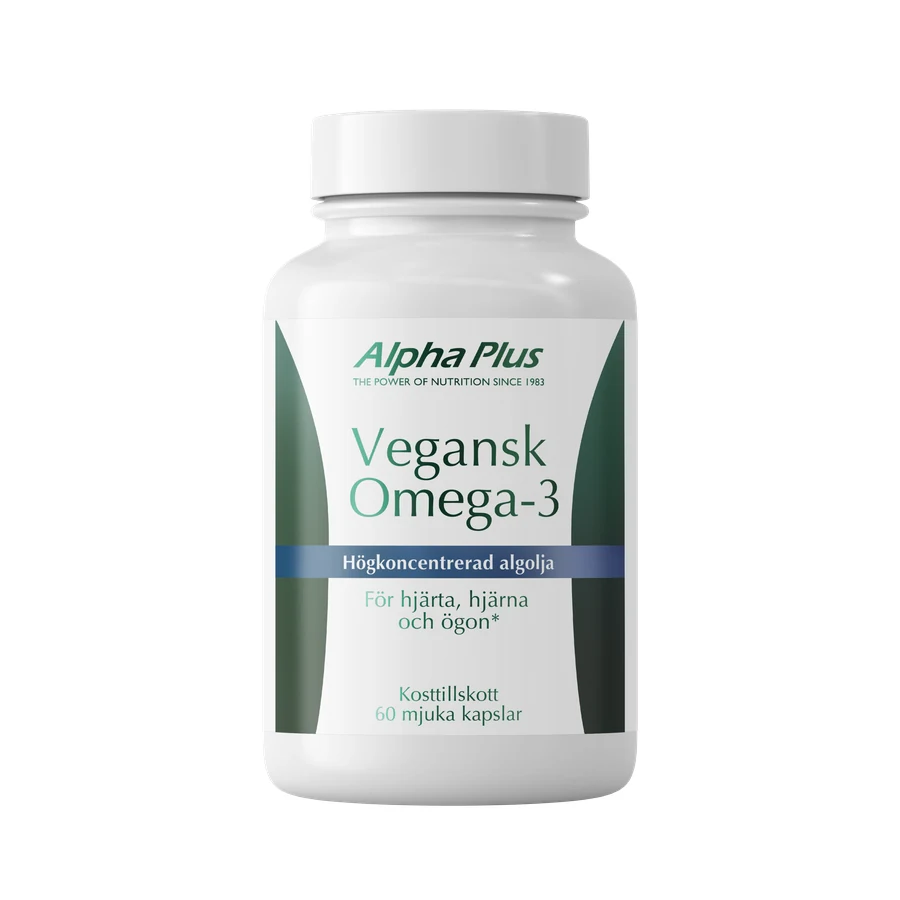 Alpha Plus Vegansk Omega-3 60 mjuka kapslar